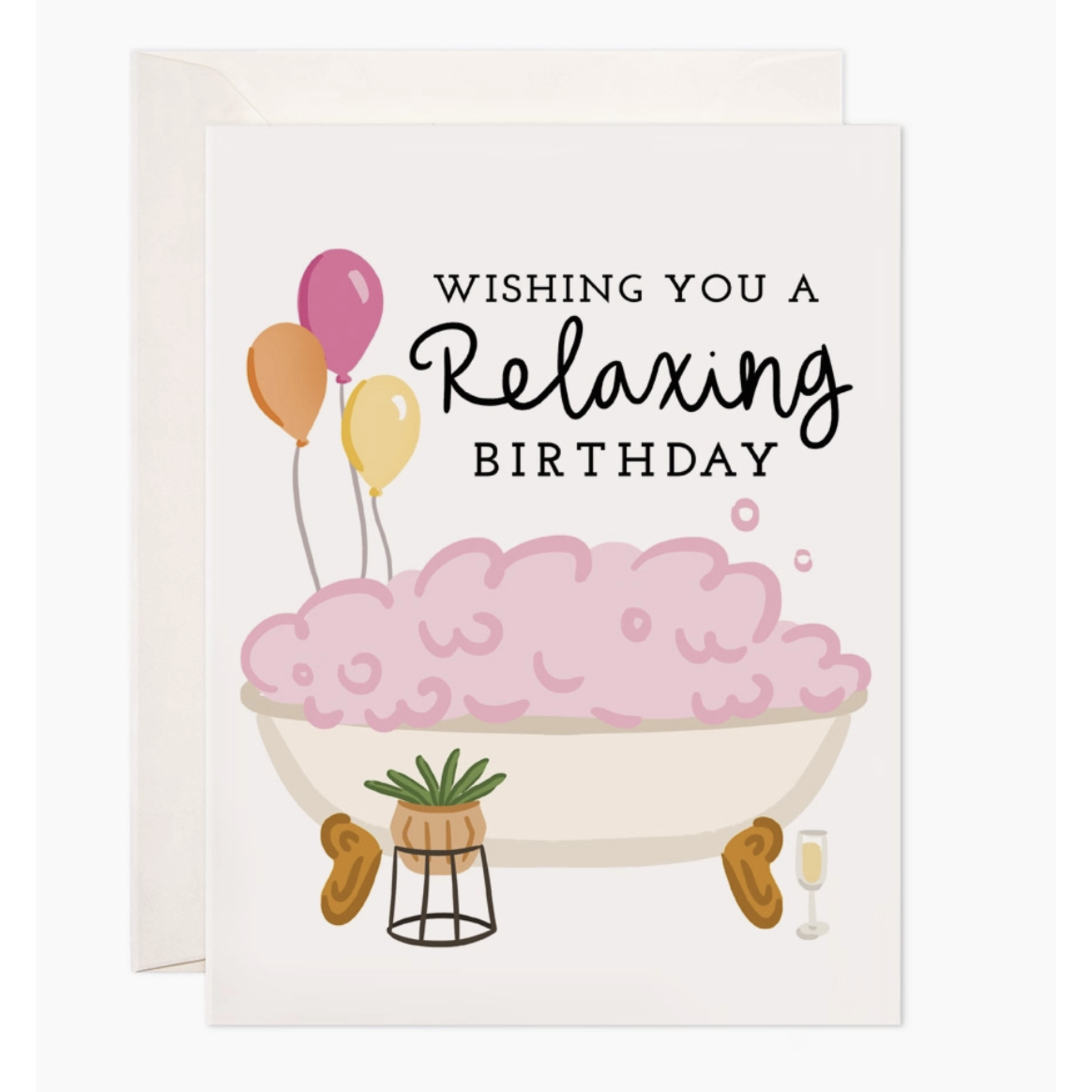 Bloomwolf Studio Relaxing Birthday Greeting Card
