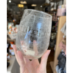 Outward Cartography Engraved Wine Glass-Queens