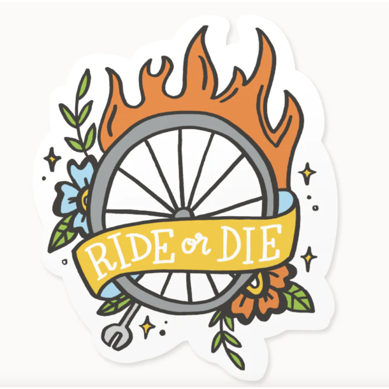 Hello Doodle Ride or Die Sticker