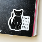 Steel Petal Press Black Cat Fan Club Sticker