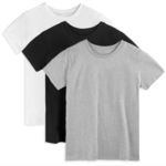 Mightly Kids Organic Cotton Tee 3 Pack -Black, White and Gray - FINAL SALE