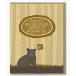 Modern Printed Matter Grizzly Eats Cubs Dad Card