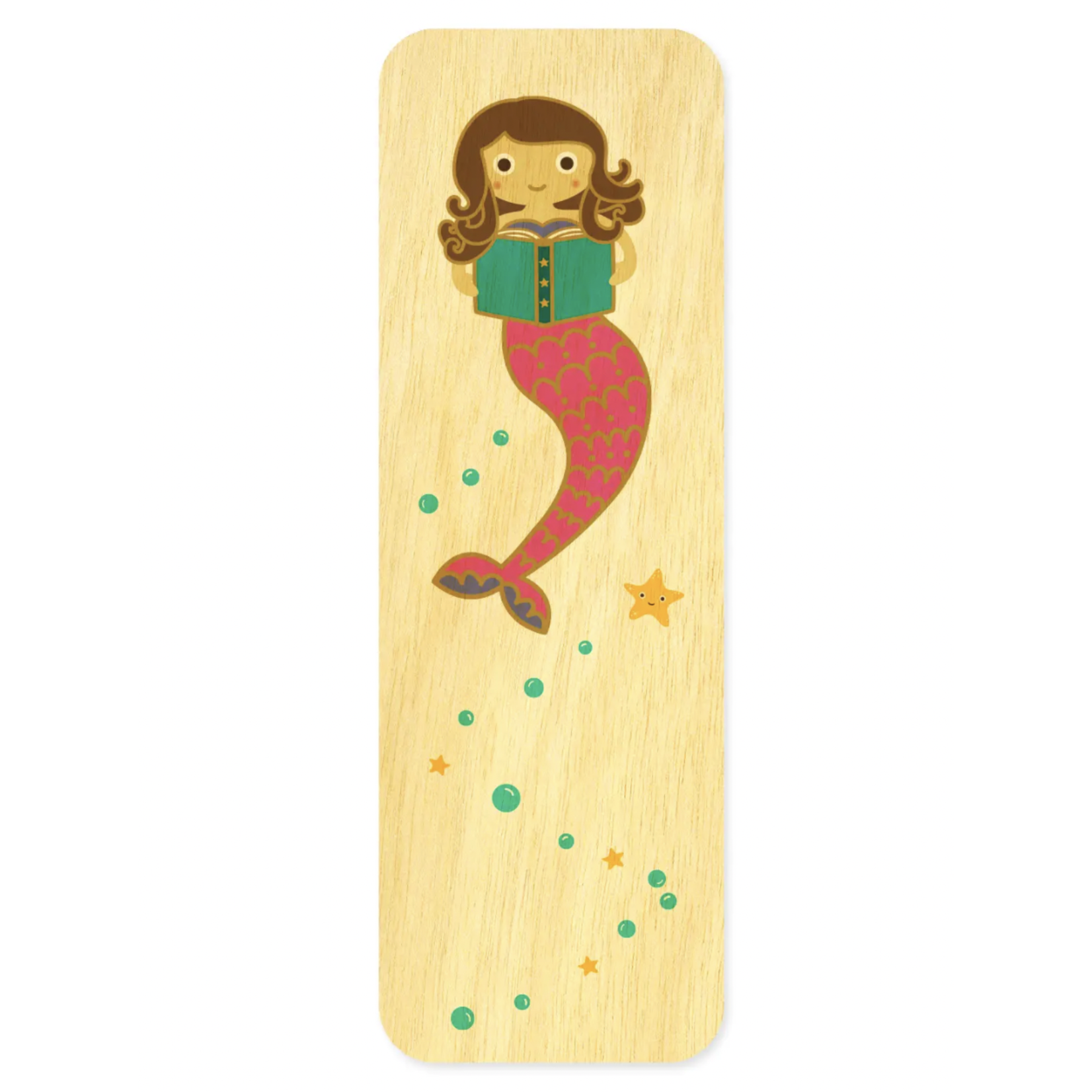 Night Owl Paper Goods Mermaid Tails Mini Wood Bookmark