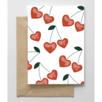 Spaghetti & Meatballs Cherry Heart Design Card