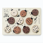 Wee Gallery Wooden Tray Puzzle - Count to 10 Ladybugs