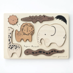 Wee Gallery Wooden Tray Puzzle - Safari Animals