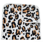 Spearmint Love Muslin Burp Cloth-Leopard