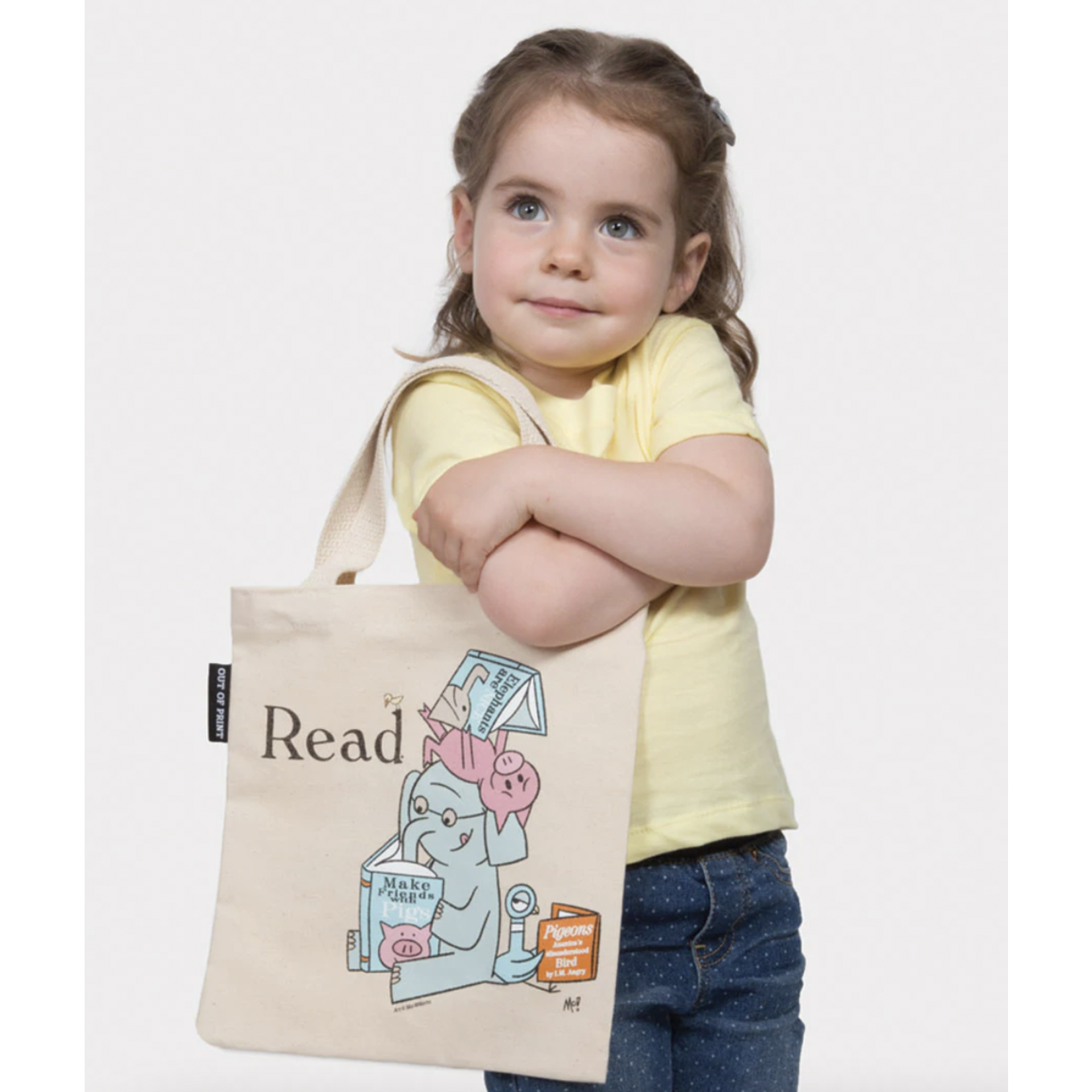Out of Print elephant and piggie read-tote