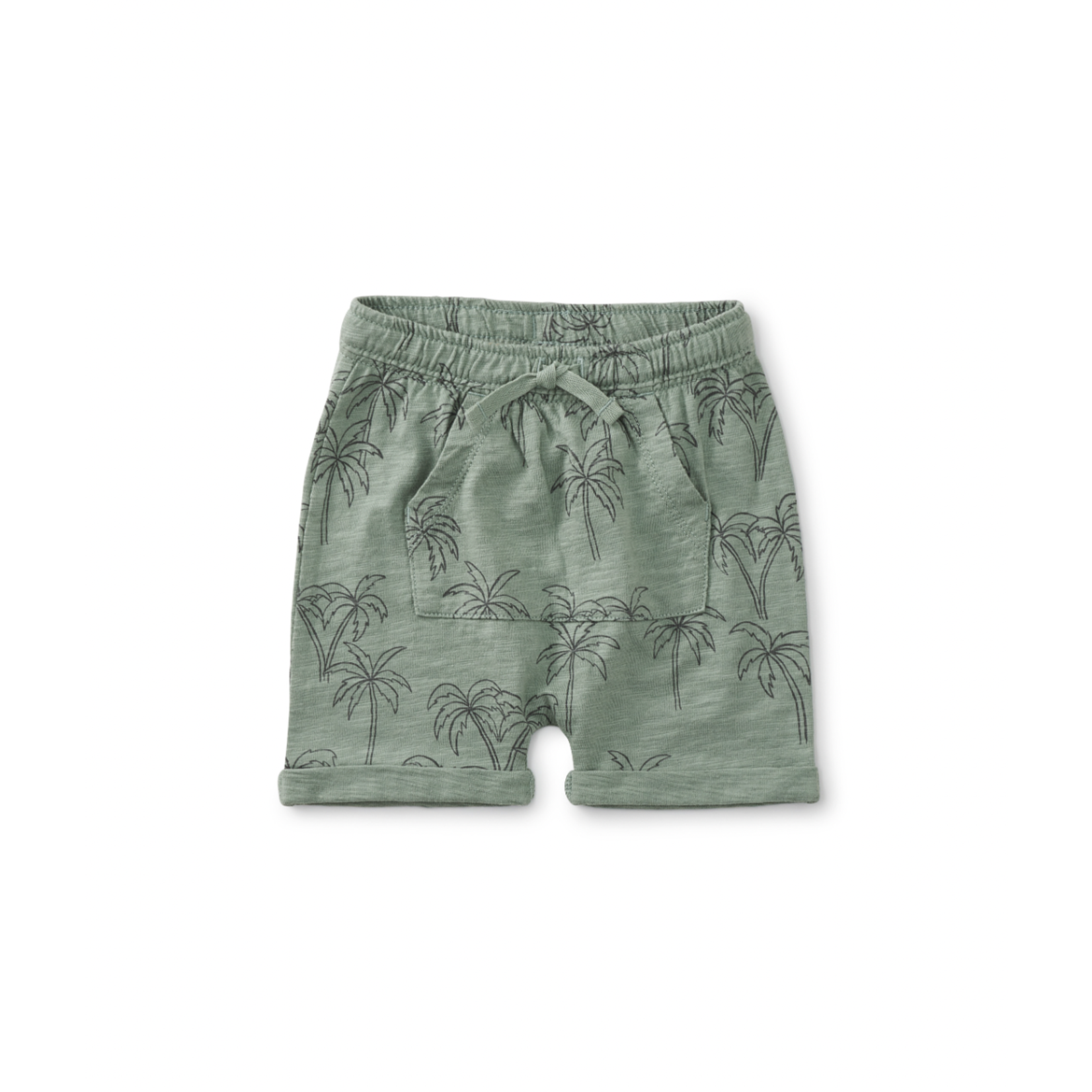 Tea Collection Pocket O’ Sunshine Baby Shorts-Tonal Palm Trees