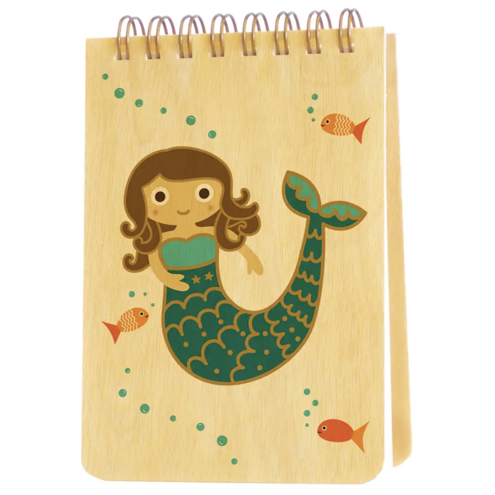 Night Owl Paper Goods Mabel Mermaid Wood Mini Notepad