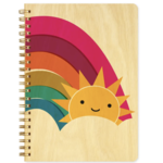 Night Owl Paper Goods Happy Sun Wood Journal