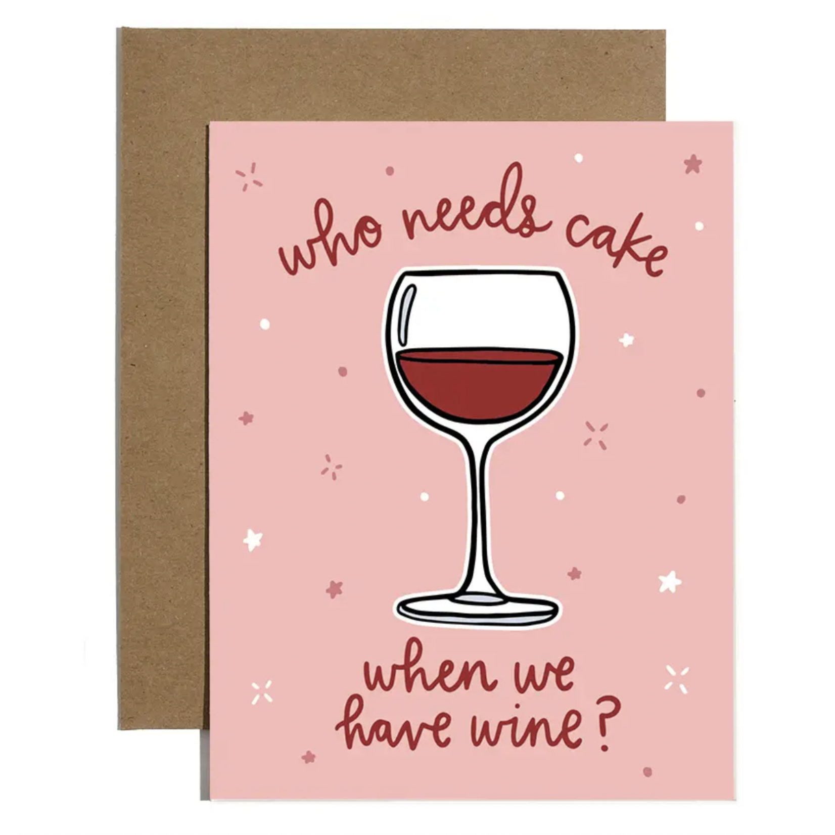 Brittany Paige Cake Wine Birthday Sticker Card
