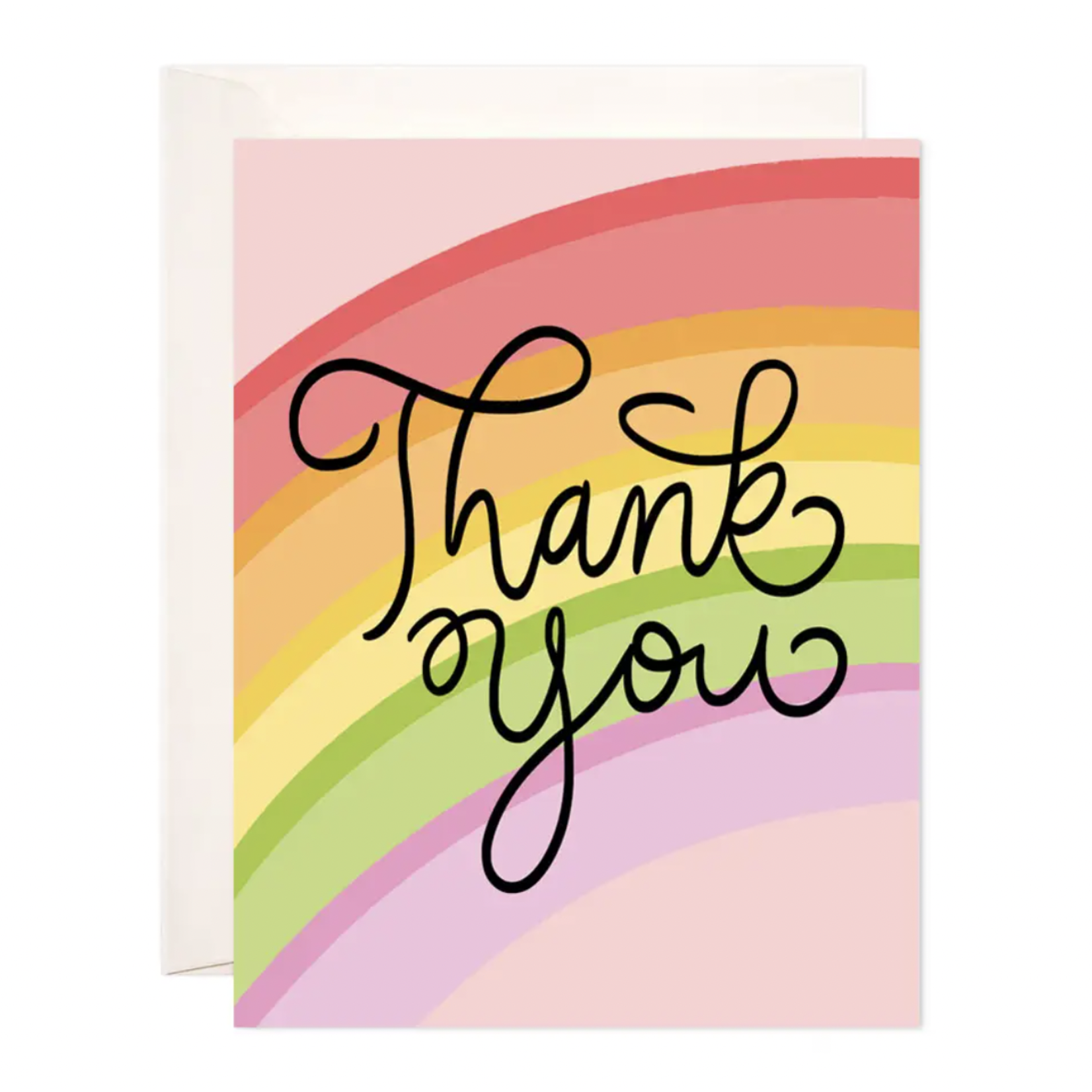 Bloomwolf Studio Rainbow Thank You Greeting Card