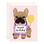 Bloomwolf Studio Frenchie Birthday Greeting Card
