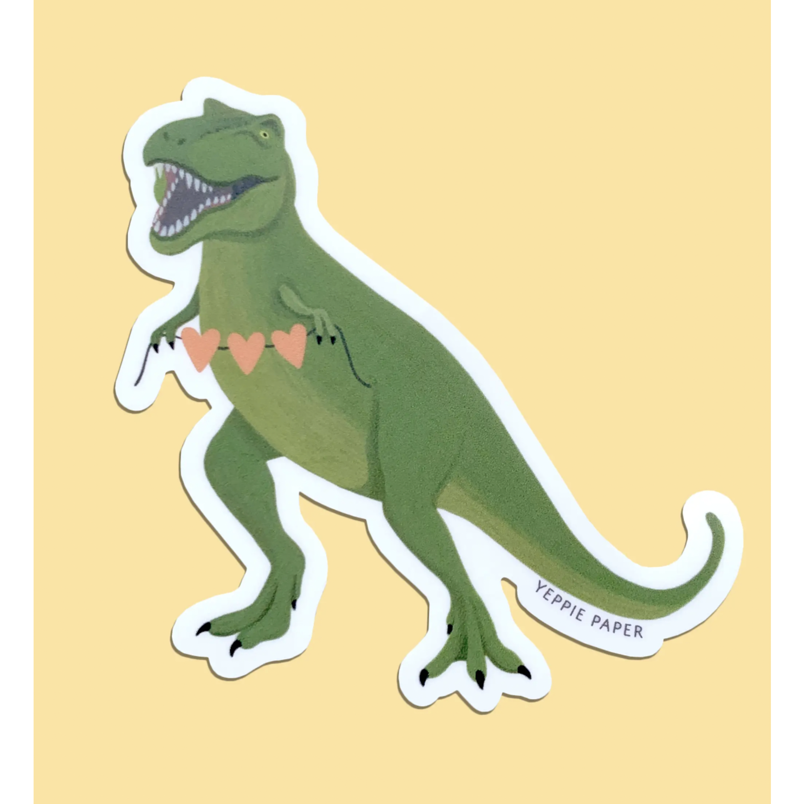 Yeppie Paper T-Rex Dinosaur Heart Sticker