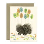 Yeppie Paper Porcupine Balloons Card