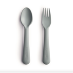 Mushie Fork and Spoon Set-Sage