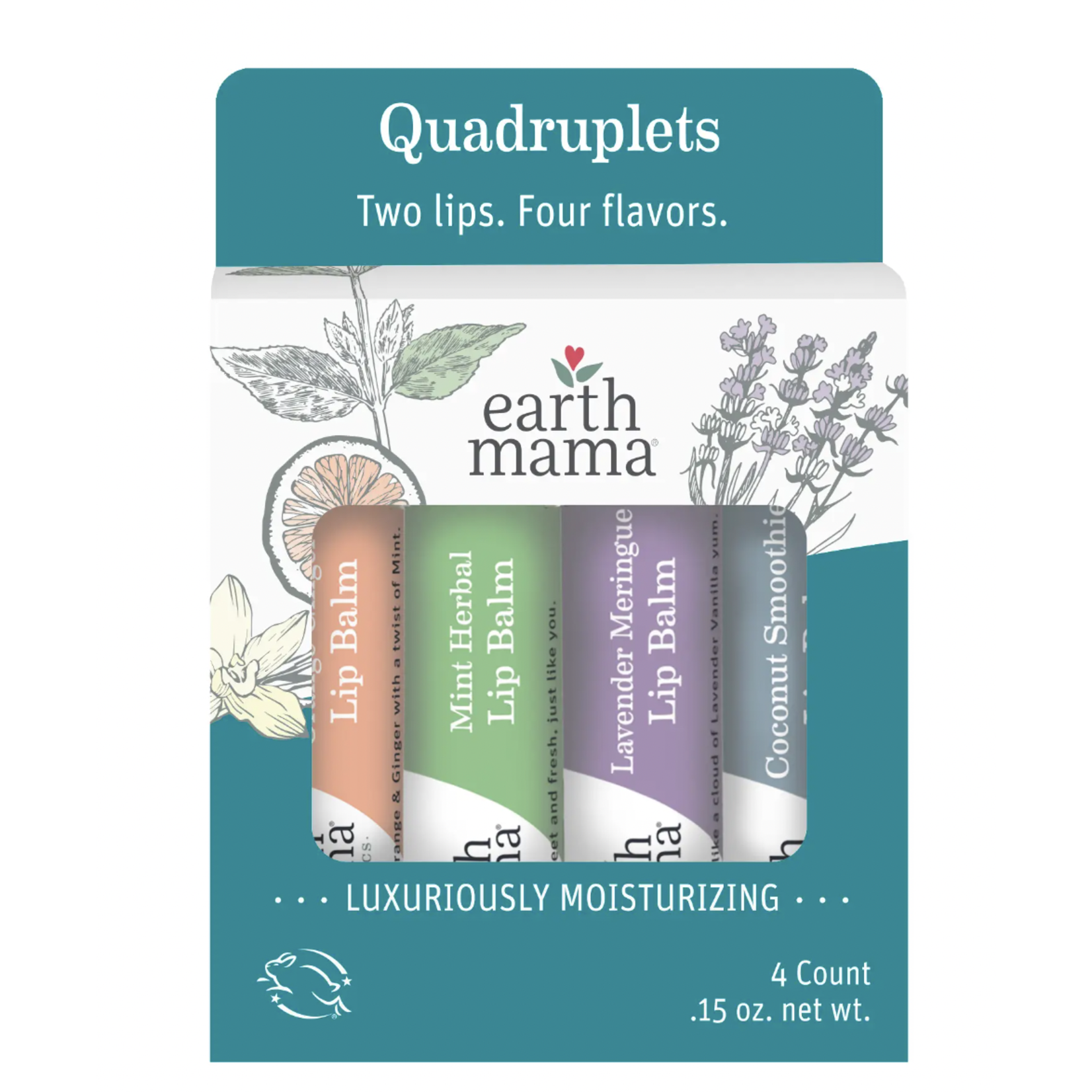 Earth Mama Organics Lip Balm Quadruplets