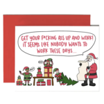 Brittany Paige No One Wants To Work Anymore Santa Holiday Card