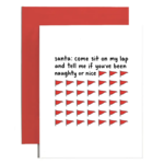 Brittany Paige Santa Red Flag Holiday Card