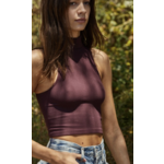 By Together Lea High Neck Crop-Cassis