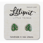 Lilliput Little Things Monstera Leaf Earrings