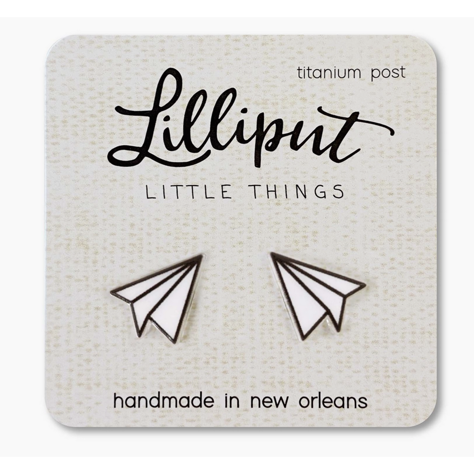 Lilliput Little Things Paper Airplane Earrings