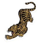 Golden Gems Tiger Sticker