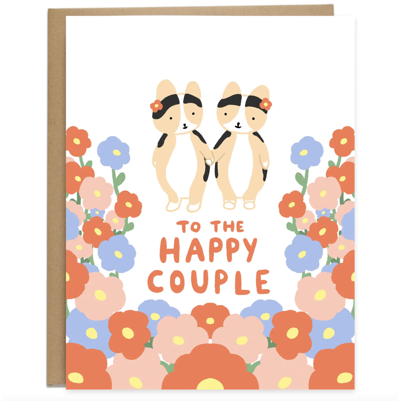 Tiffbits Happy Couple Flower Blooms Wedding Card