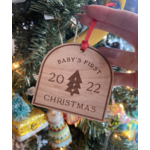 Almost Local Baby's First Christmas Wood Ornament