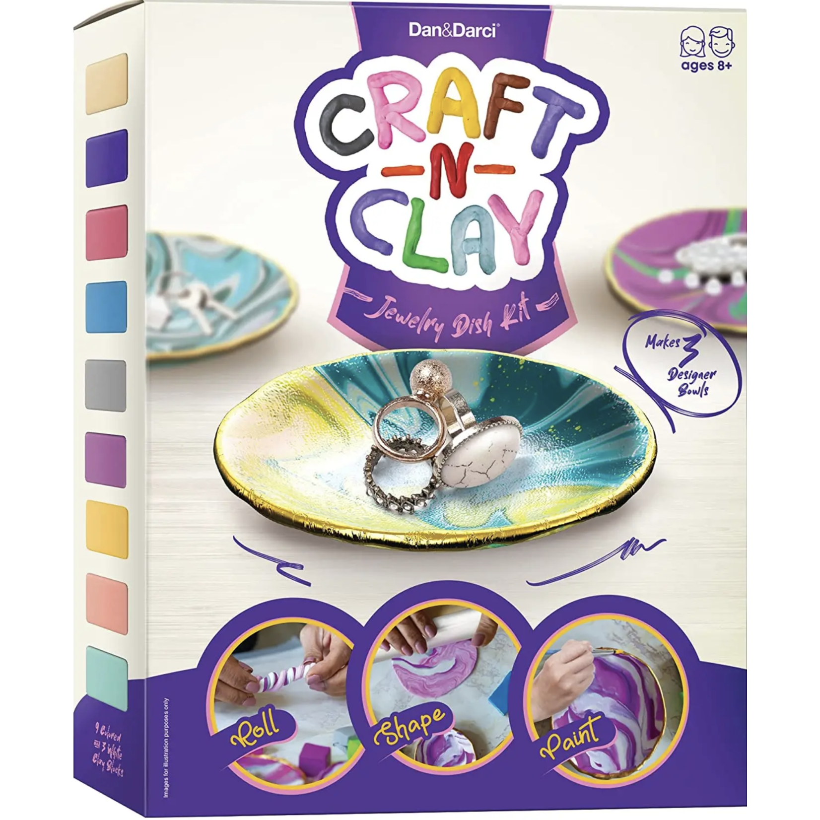 Dan&Darci Craft 'n Clay - Jewelry Dish Making Kit for Kids