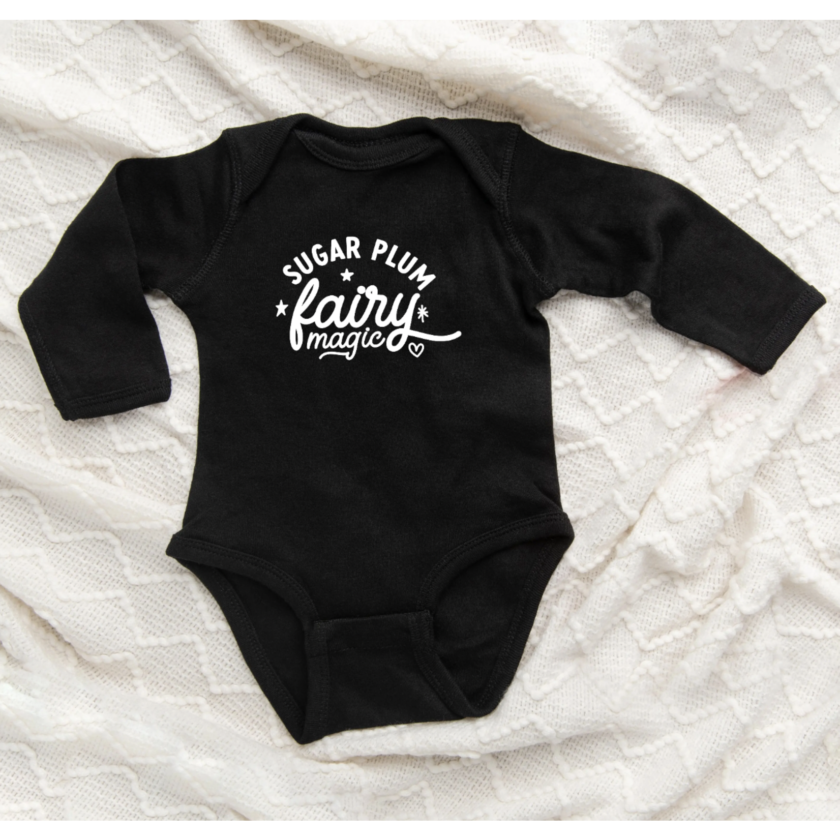 The Juniper Shop Sugar Plum Fairy LS Onesie-FINAL SALE