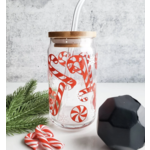 Salt & Sparkle Candy Cane Christmas Glass Cup Set - FINAL SALE