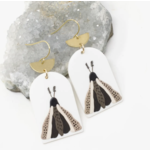 Crafts and Love Neutral Moth Earrings