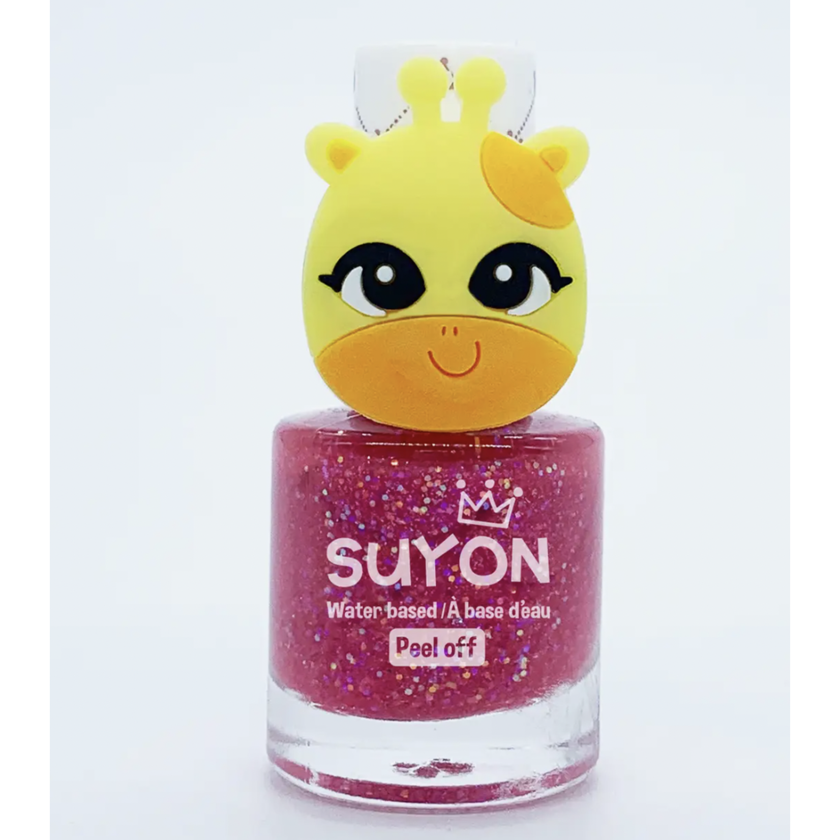 Suyon Collection Giraffe Ring Nail Polish - Glitter Pink