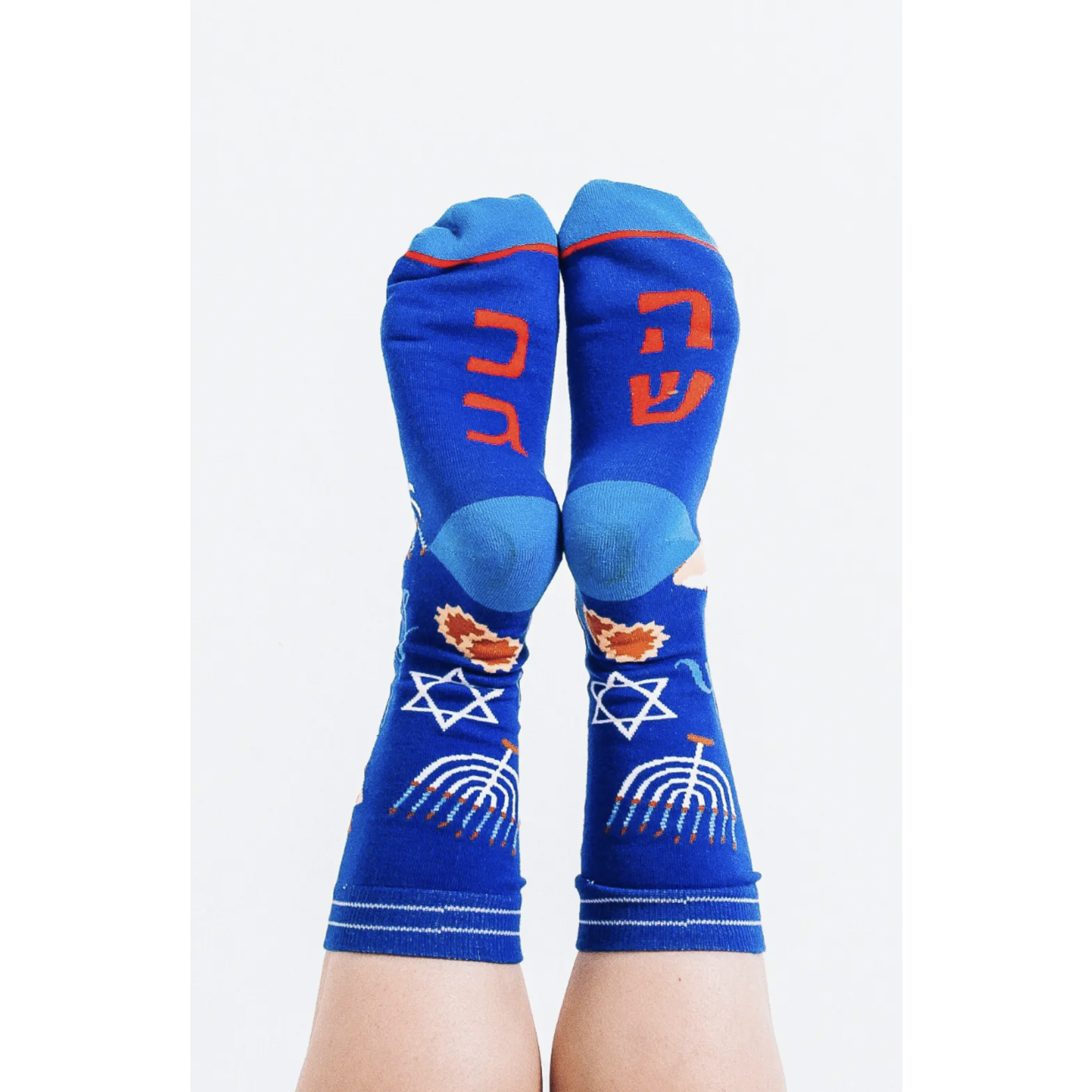 Woven Pear Hanukkah Socks