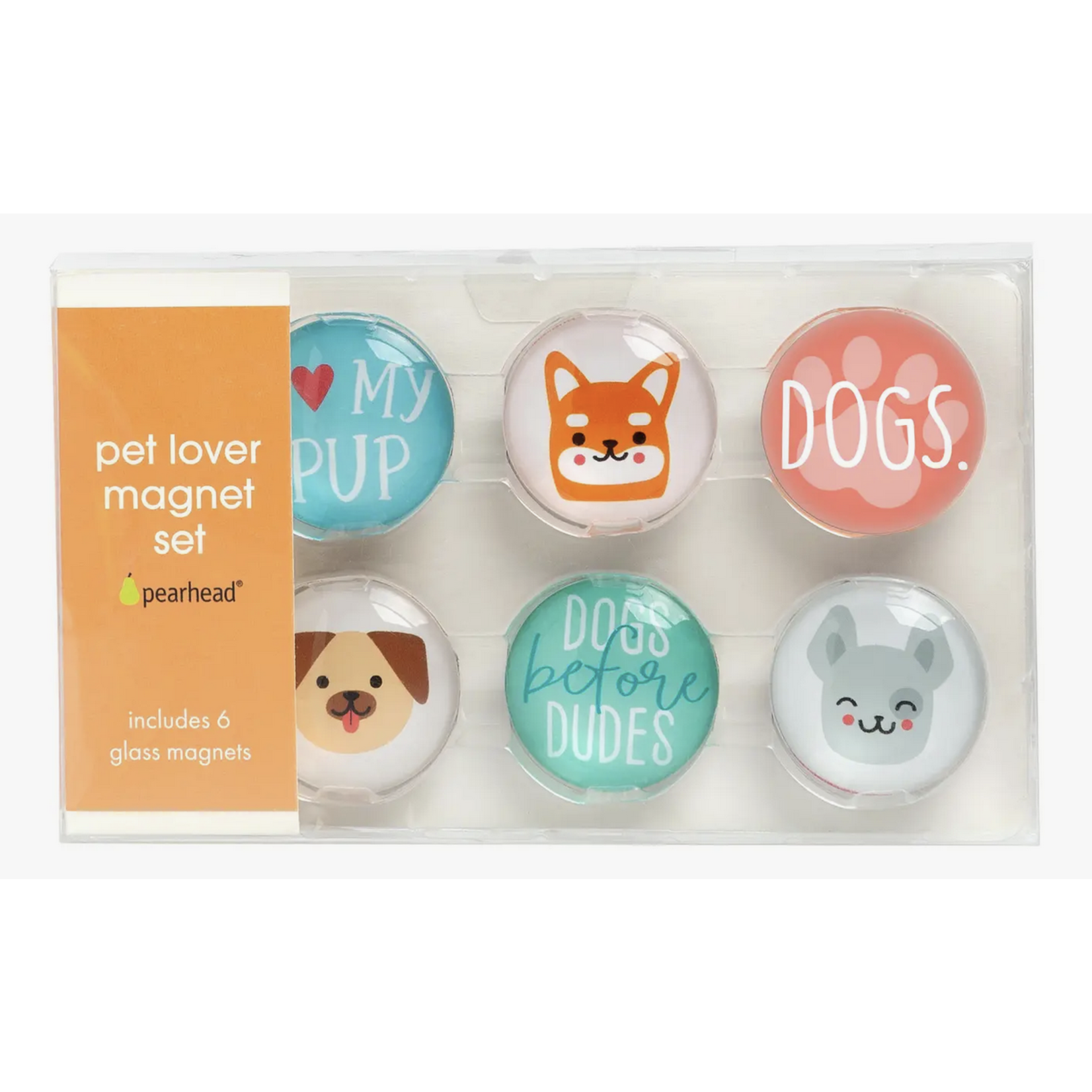 Pearhead Dog Glass Magnet Set