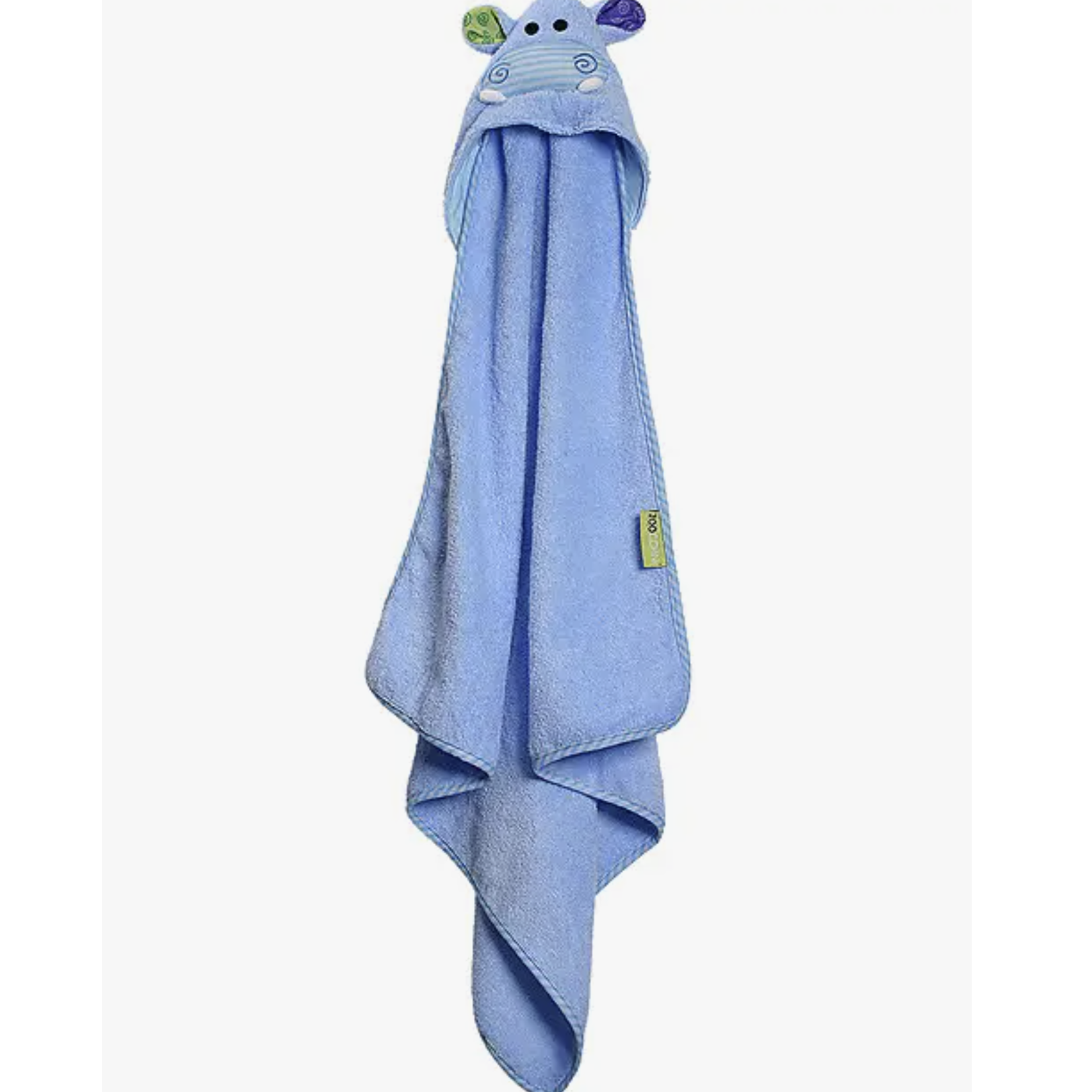 Zoochini Baby Snow Terry Hooded Bath Towel Hnry Hippo 0-18M