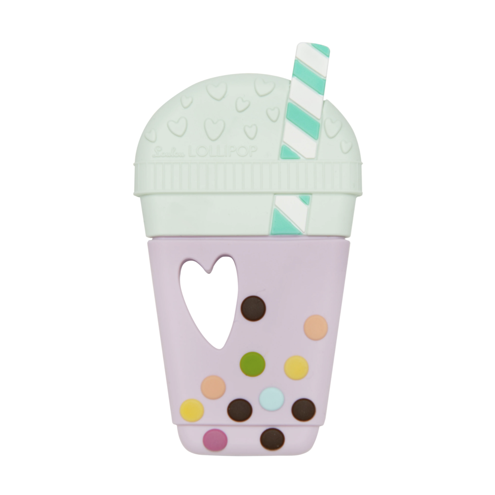 Loulou Lollipop Silicone Teether - Taro Bubble Tea