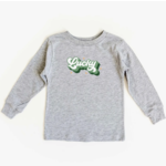 The Juniper Shop Retro Lucky Toddler Long Sleeve Tee-Grey