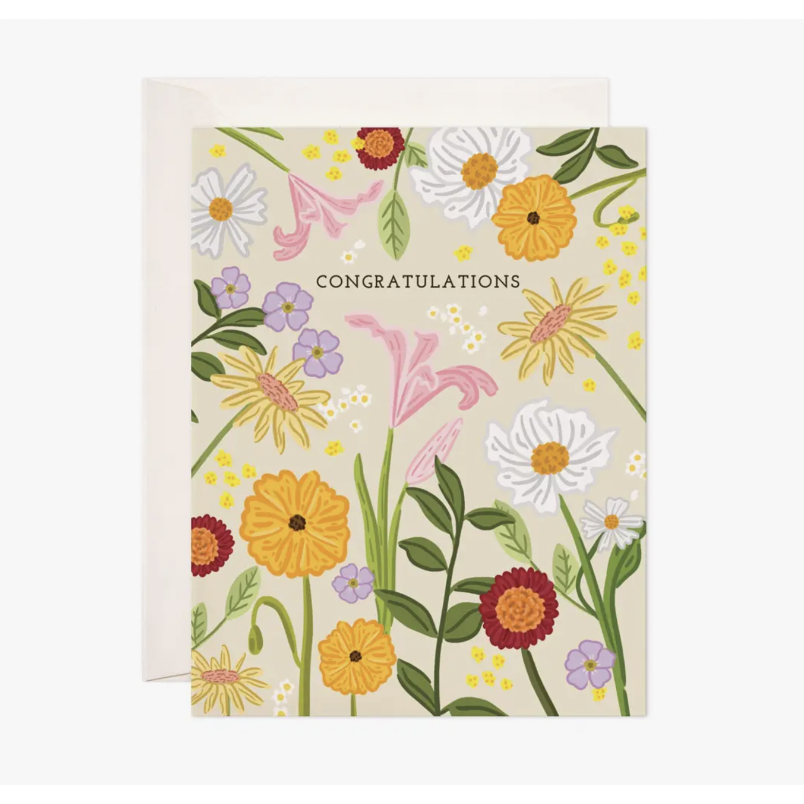 Bloomwolf Studio Wildflowers Congrats Greeting Card