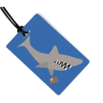 R Nichols Travel Shark Luggage Tag w/ Black Strap