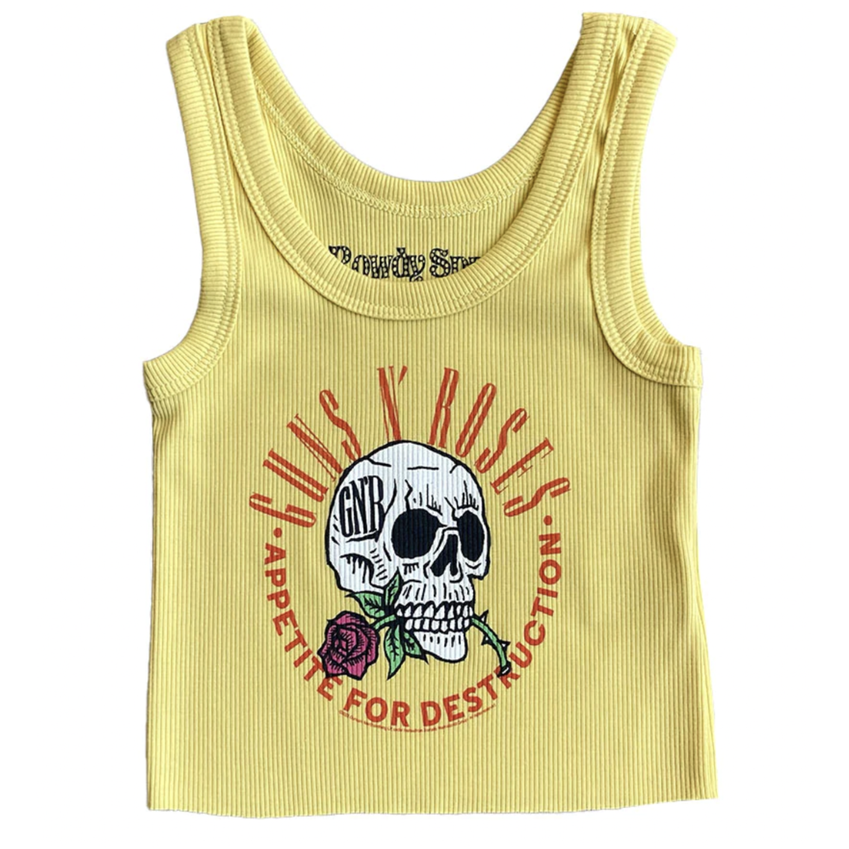 Rowdy Sprout Guns N' Roses not quite crop tank - FINAL SALE