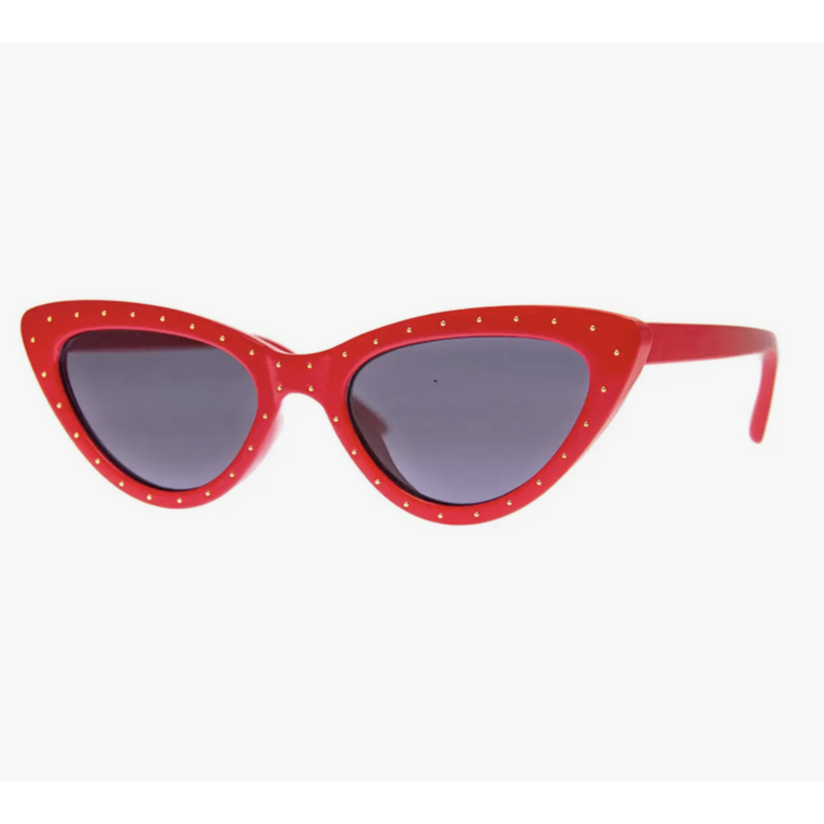 AJ Morgan NEVER LONELY - Sunglasses BRIGHT RED w/GOLD STUDS