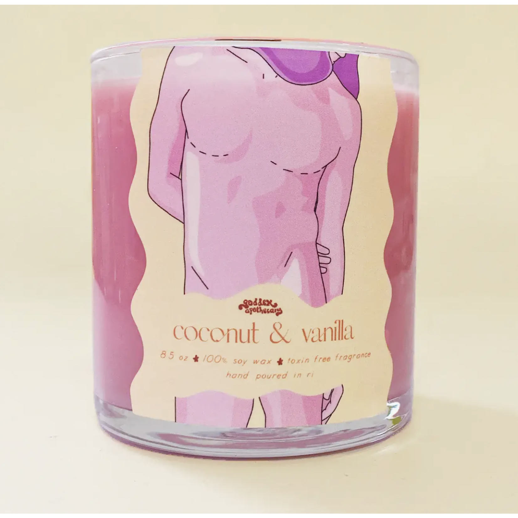 Goddex Apothecary Coconut & Vanilla Soy Wax Candle