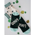 Woven Pear Crew Socks, Good Luck!