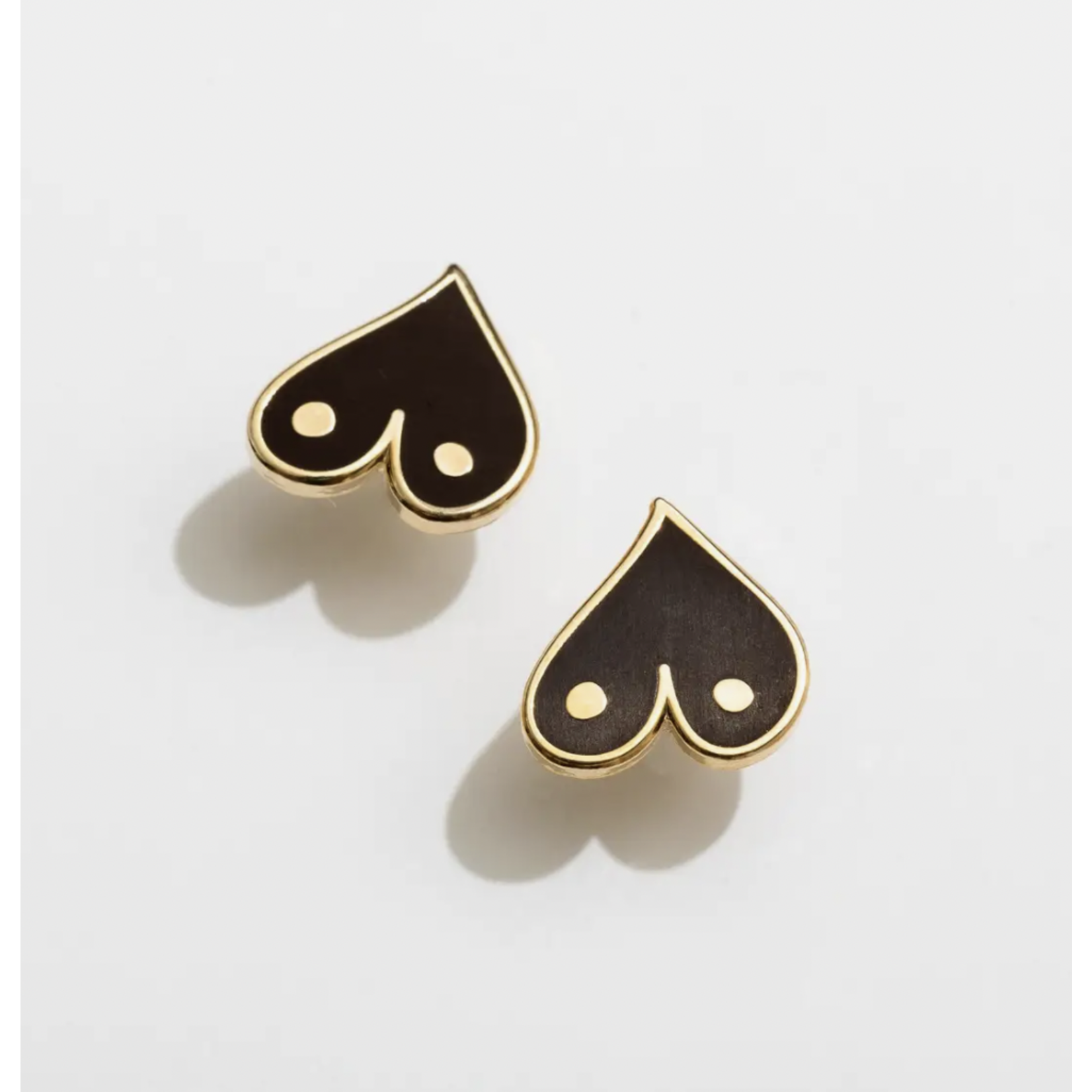 Larissa Loden Boobie Stud Earrings-Black