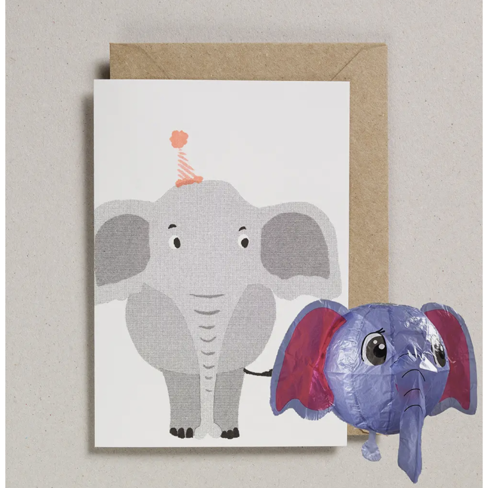 Petra Boase Ltd Japanese Paper Balloon Card- Elephant