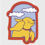 The Good Twin Happy Dog Sticker