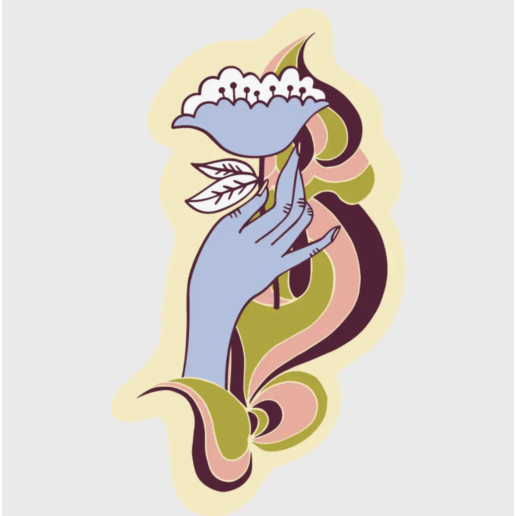 The Good Twin Swirl Flower Sticker